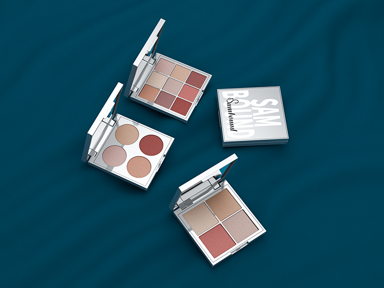 電鍍銀色空眼影盤注塑加工